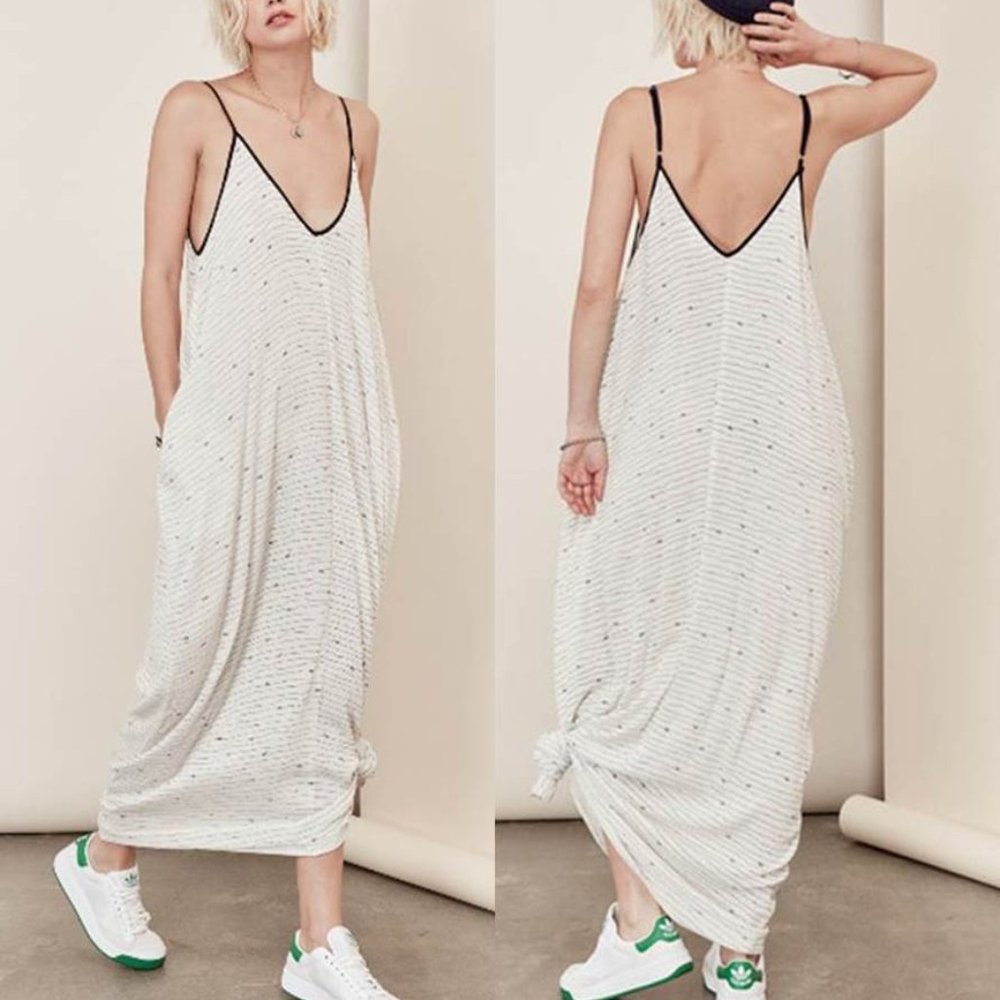 NWT LOVE STITCH Snail Wrightsville Beach Mila Maxi Maxi Dress w/ Pockets S/M M/L